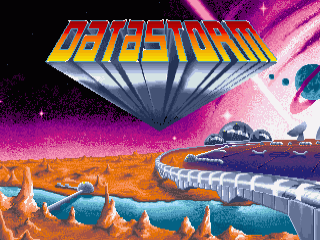Datastorm title screen for Amiga